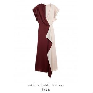 Katespqde satin colorblock dress
